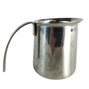 Krups 18-8 Stainless Steel 12oz Syrup Frothing Pitcher Creamer Italian Style